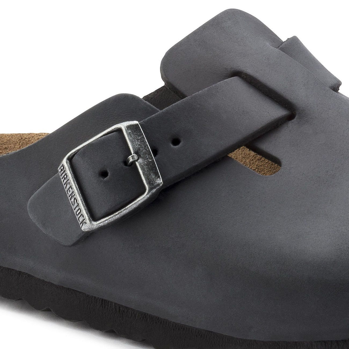 Birkenstock Classic, Boston, Narrow Fit, Oiled Leather, Black Clogs Birkenstock Classic 