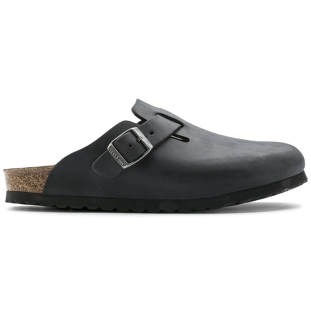 Birkenstock Classic, Boston, Regular Fit, Oiled Leather, Black Clogs Birkenstock Classic Black 44 