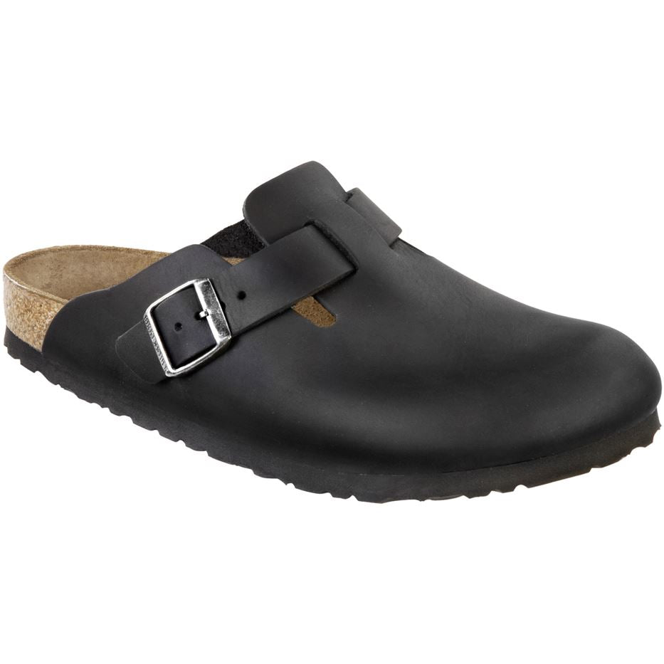 Birkenstock Classic, Boston, Regular Fit, Oiled Leather, Black Clogs Birkenstock Classic Black 44 