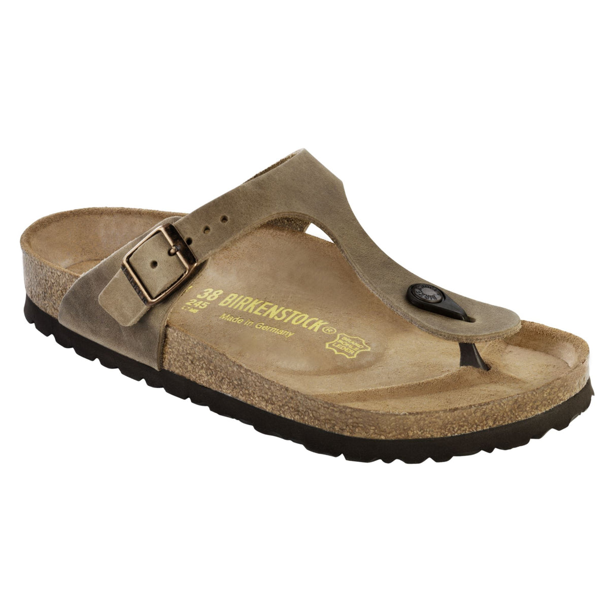 Birkenstock, Gizeh, Regular Fit, Natural Leather, Tabacco Brown Sandals Birkenstock Classic Tabacco Brown 44 