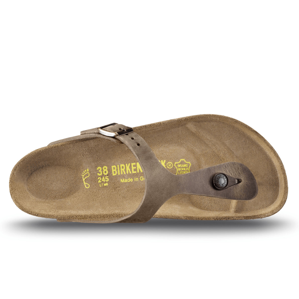 Birkenstock, Gizeh, Regular Fit, Natural Leather, Tabacco Brown Sandals Birkenstock Classic 