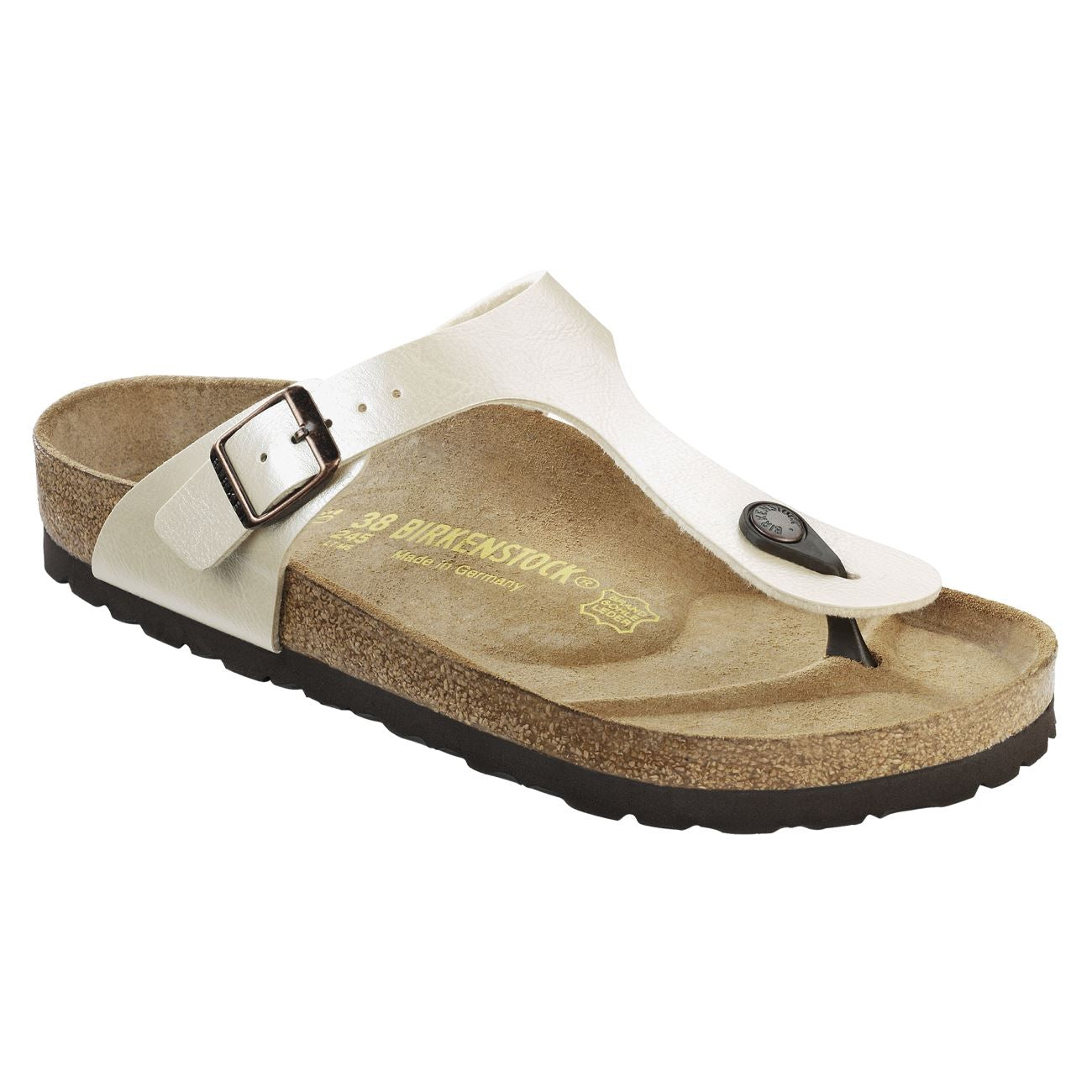 Birkenstock Classic, Gizeh, Birko-Flor, Regular Fit, Pearl White Sandals Birkenstock Classic Pearl White 37 