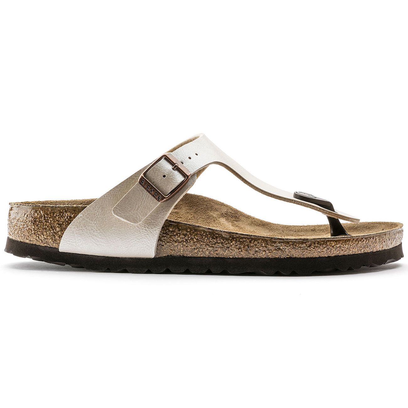 Birkenstock Classic, Gizeh, Birko-Flor Graceful, Narrow Fit, Pearl White Sandals Birkenstock Classic Pearl White 37 