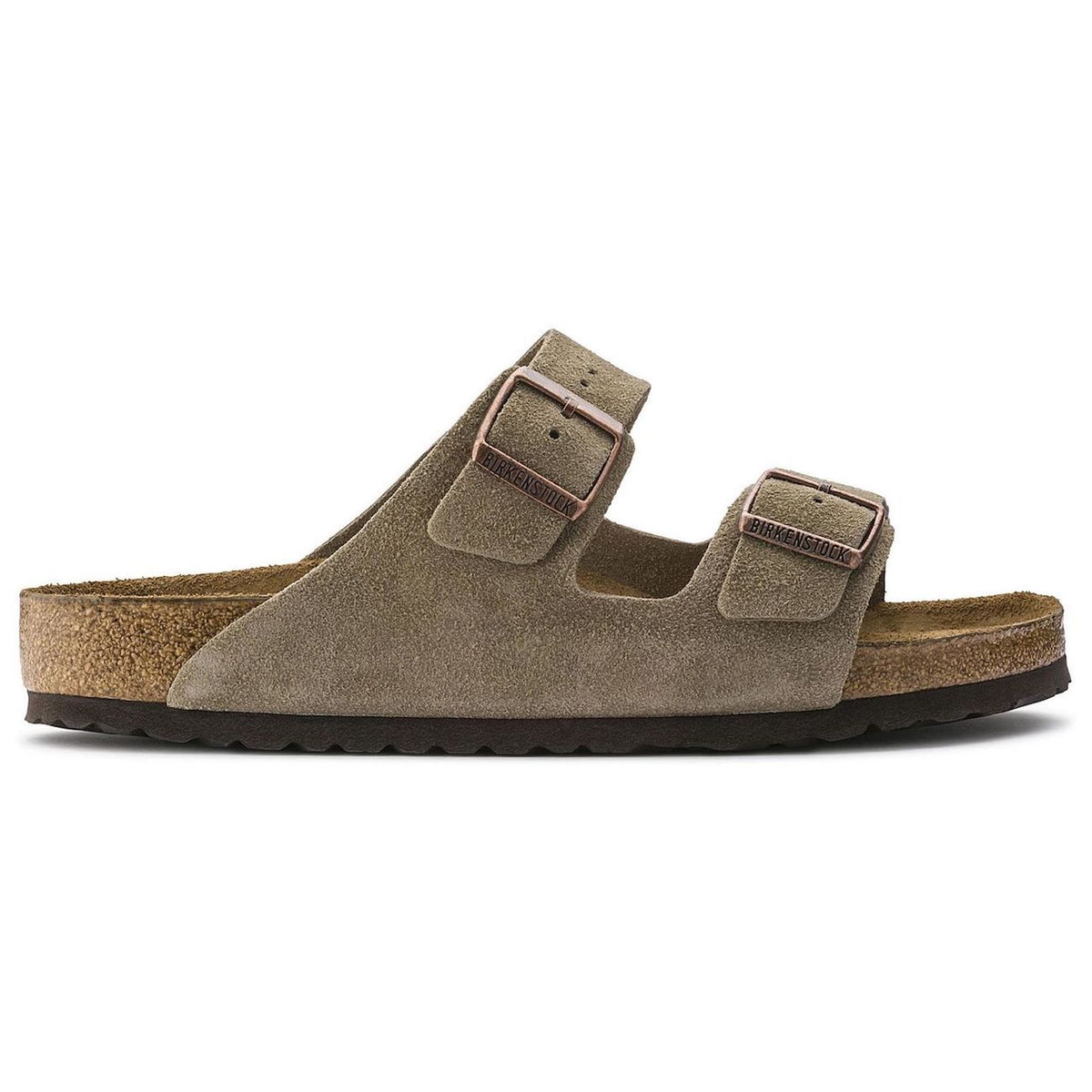 Birkenstock Classic, Arizona, Soft-Footbed, Suede Leather, Regular Fit, Taupe Sandals Birkenstock Classic 