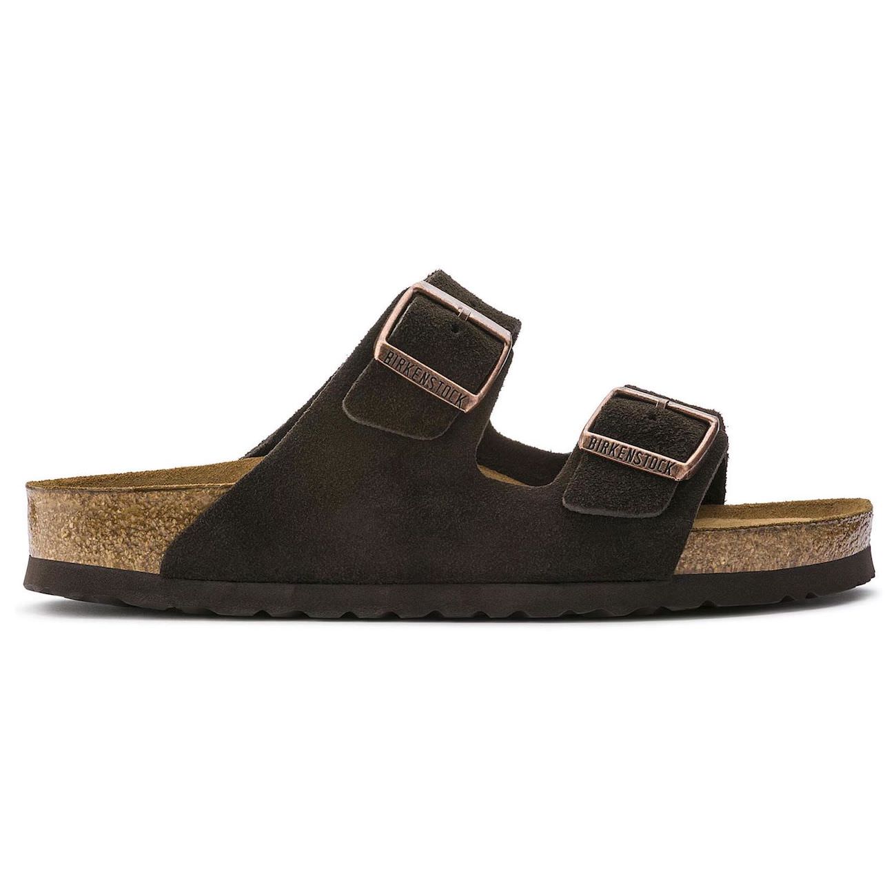 Birkenstock Classic, Arizona, Suede Leather, Soft-footbed, Regular Fit, Mocca Sandals Birkenstock Classic Mocca 36 