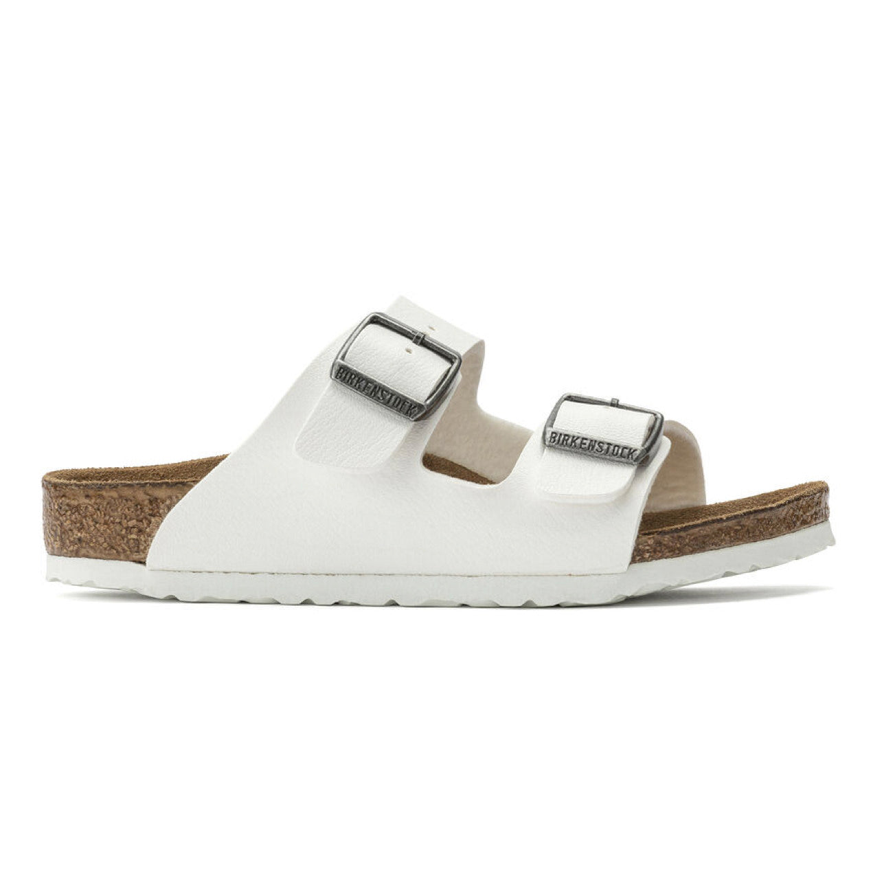 Birkenstock Kids, Arizona, Birko-Flor, Narrow Fit, White Sandals Birkenstock Seasonal White 27 