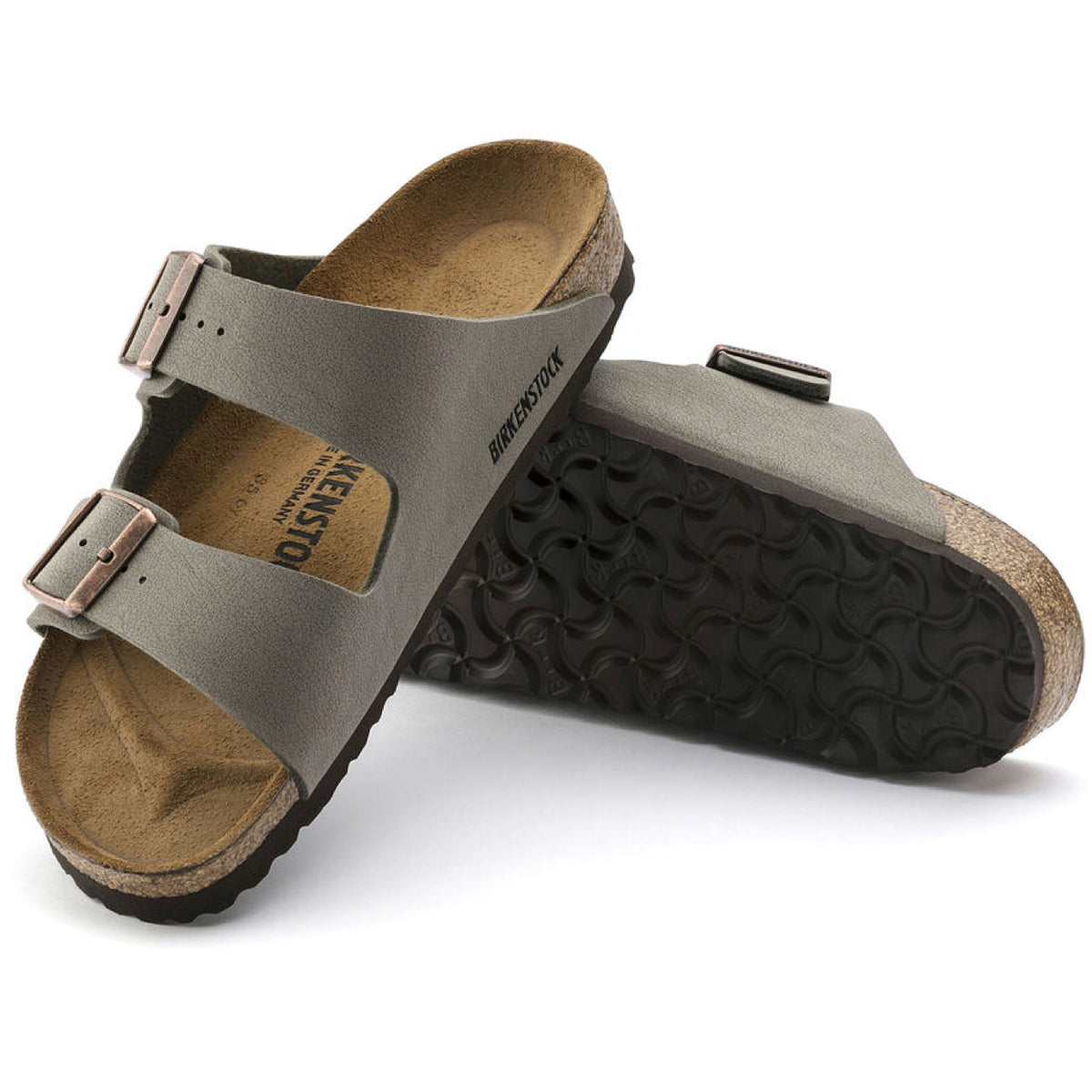 Birkenstock Classic, Arizona, Birkibuc, Regular Fit, Stone Sandals Birkenstock Classic 