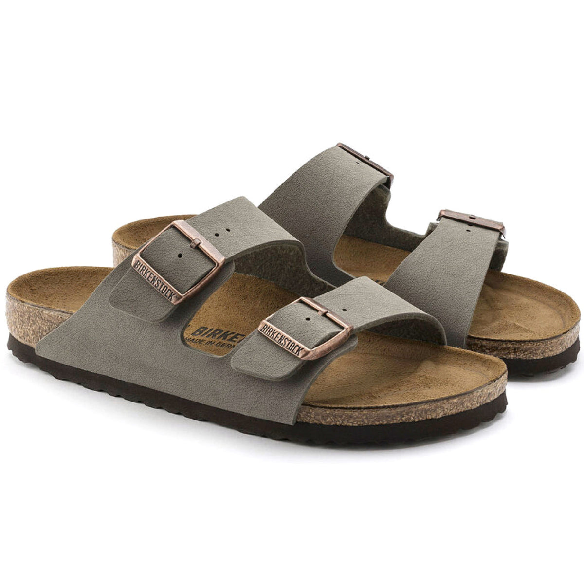 Birkenstock Classic, Arizona, Birkibuc, Regular Fit, Stone Sandals Birkenstock Classic 