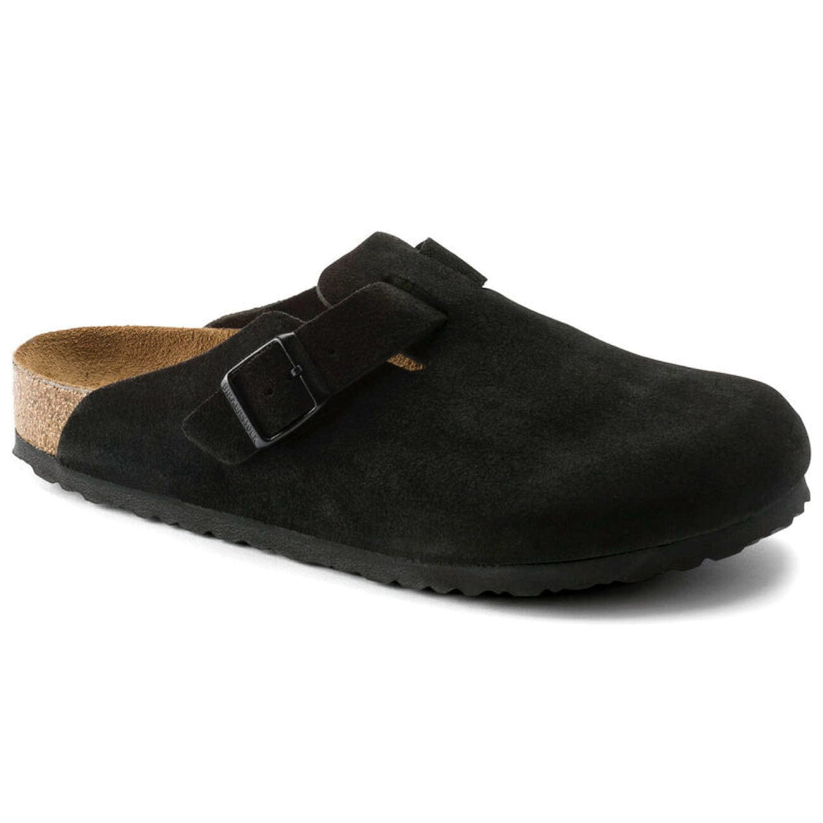 Birkenstock Seasonal, Boston, Suede Leather, Soft Footbed, Narrow Fit, Black Clogs Birkenstock Seasonal Black 35 