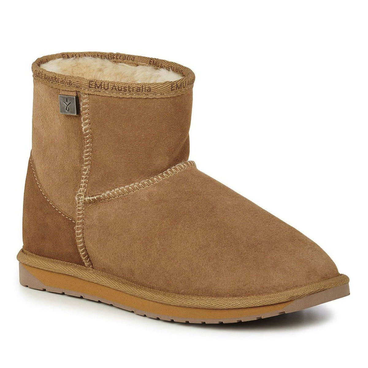 Emu Australia, Platinum Stinger Mini, Australian Sheepskin, Chestnut Ugg Boots Emu Australia Chestnut M3/W4 