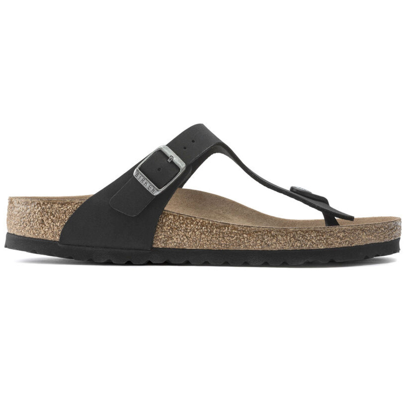 Birkenstock Seasonal, Gizeh, BirkiBuc/MicroFibre, Earthy Vegan, Regular Fit, Black Sandals Birkenstock Seasonal Black 36 