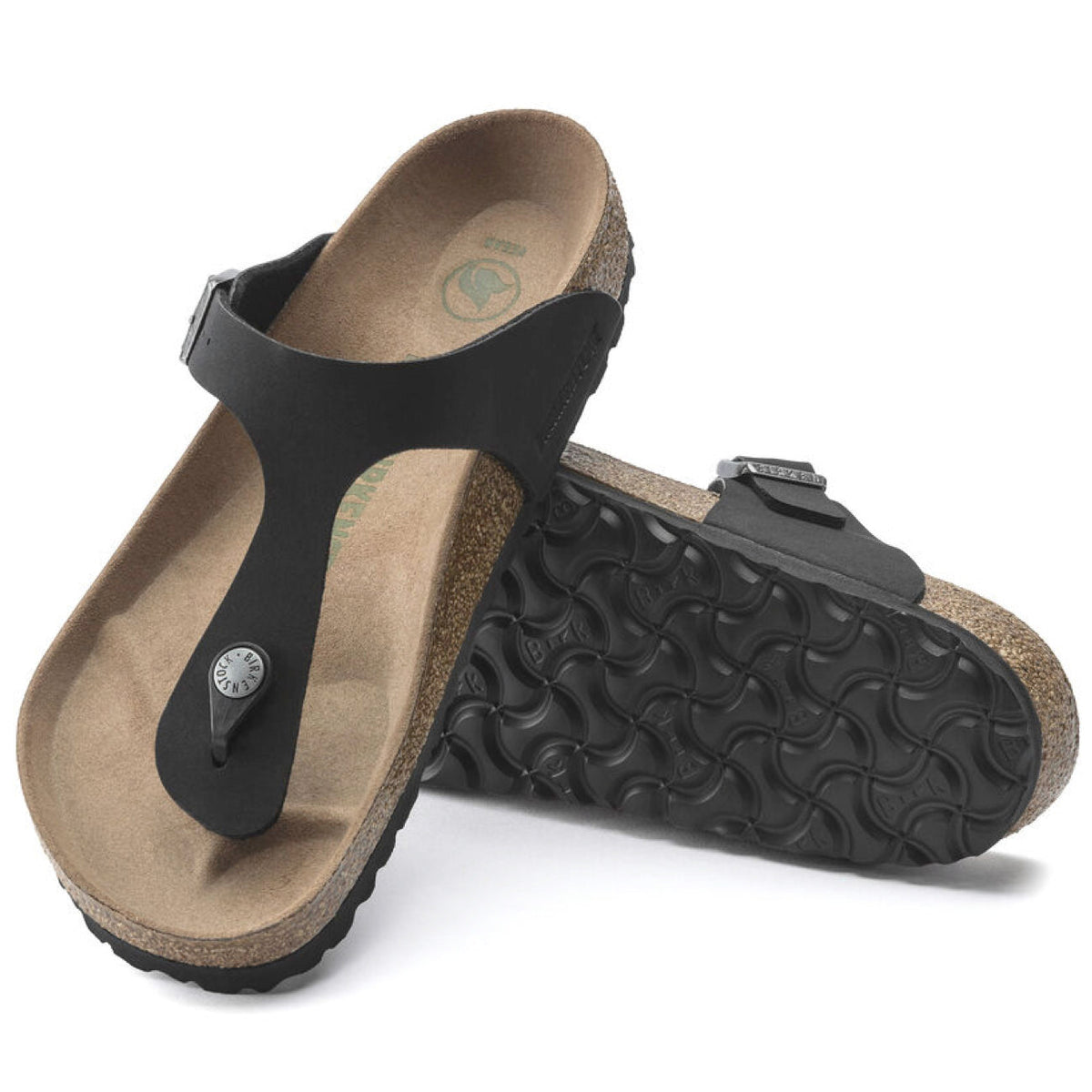 Birkenstock Seasonal, Gizeh, BirkiBuc/MicroFibre, Earthy Vegan, Regular Fit, Black Sandals Birkenstock Seasonal 