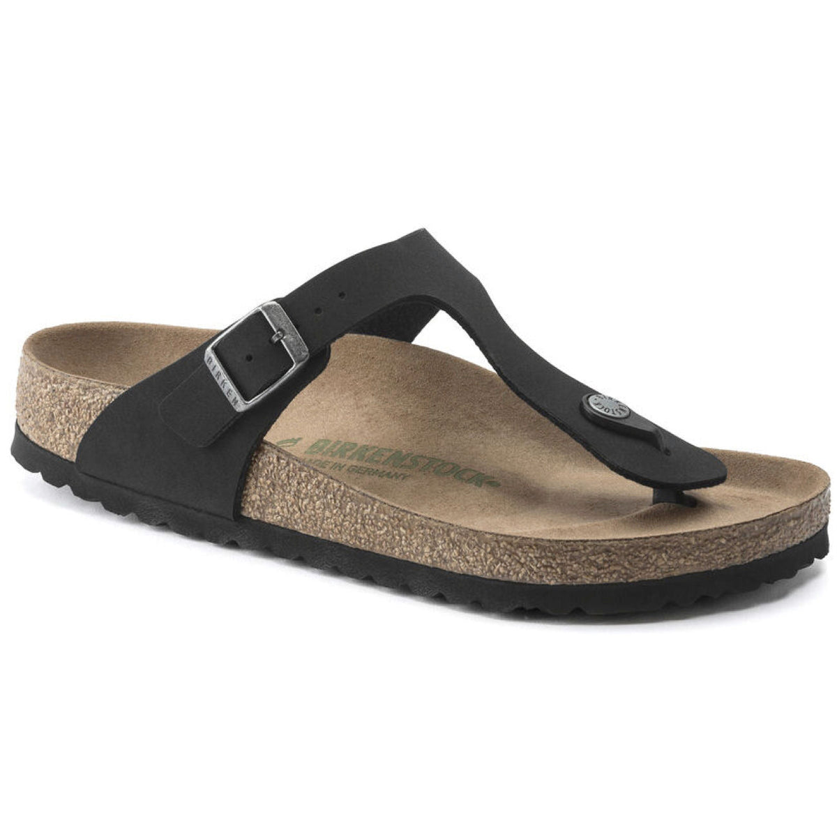 Birkenstock Seasonal, Gizeh, BirkiBuc/MicroFibre, Earthy Vegan, Regular Fit, Black Sandals Birkenstock Seasonal Black 36 