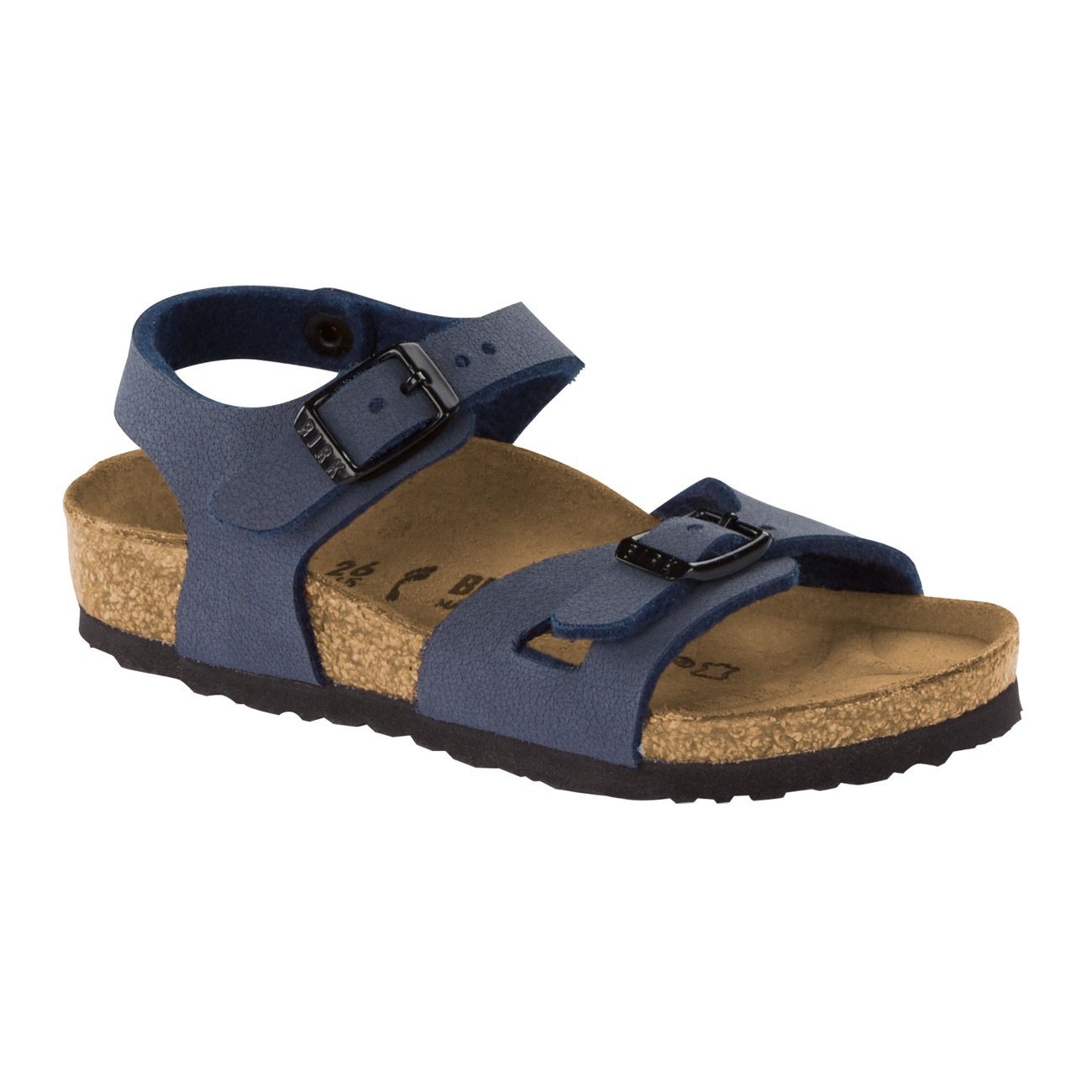 Birkenstock Kids, Rio, Birko-Flor Nubuck, Narrow, Navy Sandals Birkenstock Kids Navy 25 