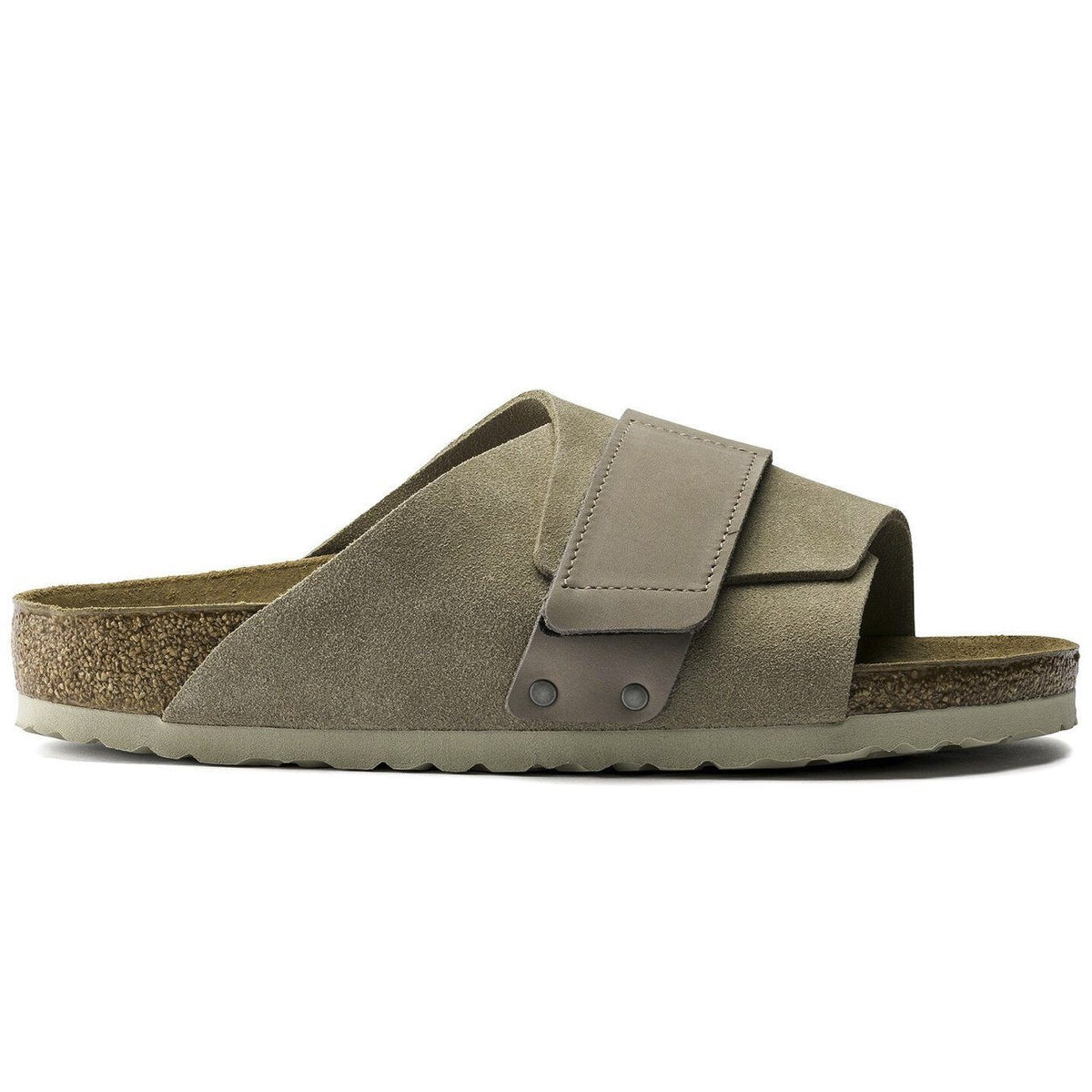 Birkenstock Seasonal, Kyoto, Suede/Nubuck Leather, Narrow Fit, Taupe Sandals Birkenstock Seasonal 