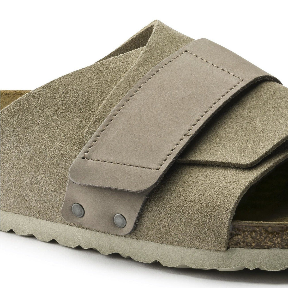 Birkenstock Seasonal, Kyoto, Suede/Nubuck Leather, Narrow Fit, Taupe Sandals Birkenstock Seasonal 