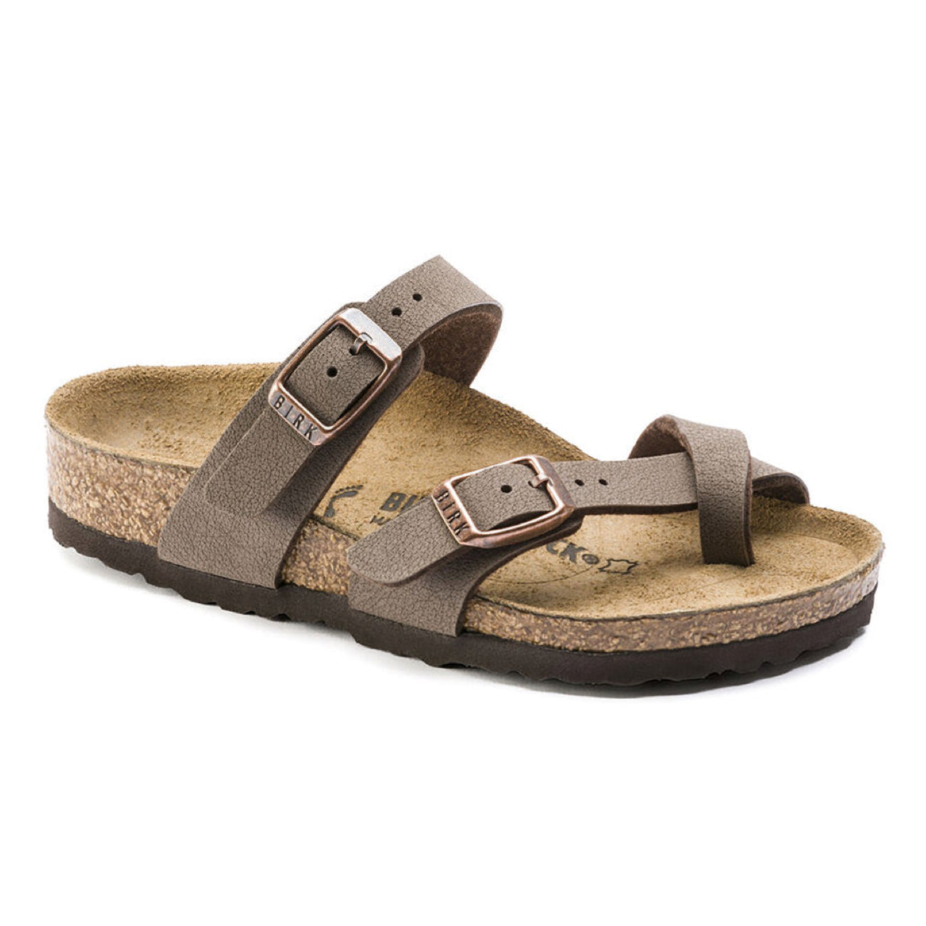 Birkenstock Kids, Mayari, Narrow Fit, BirkiBuc, Mocca Sandals Birkenstock Kids Mocca 27 