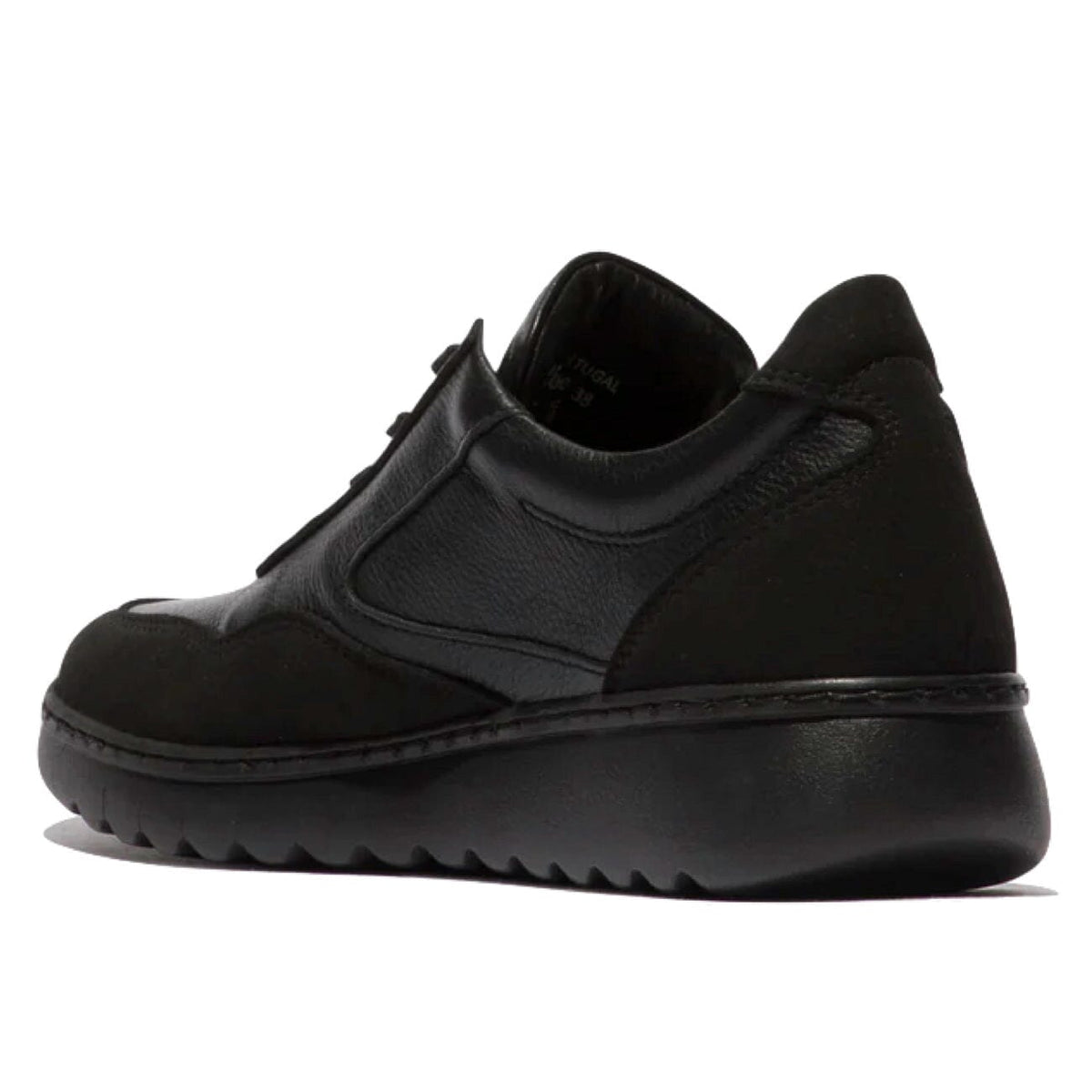 Softinos, Echo700, Laceup Shoe, Supple Leather &amp; Suede, Black w/ Black Suede Shoes Softinos 