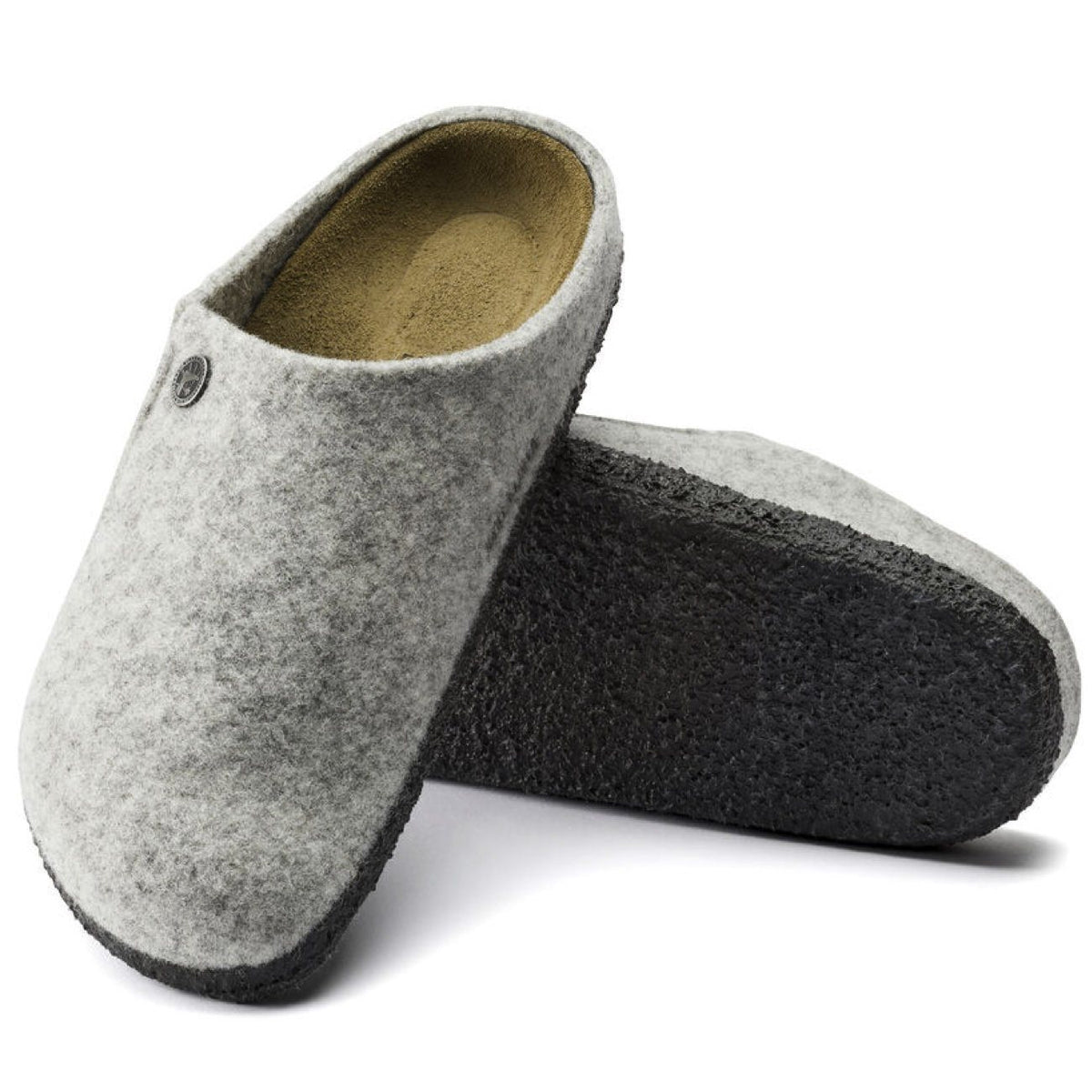 Birkenstock Seasonal, Zermatt, Wool Felt, Narrow Fit, Light Grey House Shoes Birkenstock Seasonal 